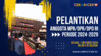 Live! Pelantikan Anggota MPR/DPR/DPD RI Periode 2024-2029