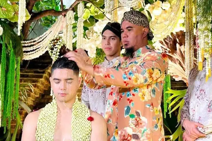 Ahmad Dhani beri pernyataan pers terkait ngunduh mantu Al Ghazali di JCC Jakarta