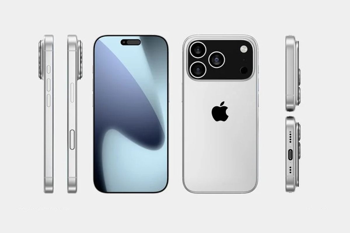 Desain Bocoran Iphone 17 Pro Max Dengan Tiga Kamera Belakang Dan Layar Penuh Berponi Kecil