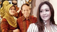 Harjono Sigit bersama istri, orang tua Maia Estianty, saat hadir dalam momen keluarga