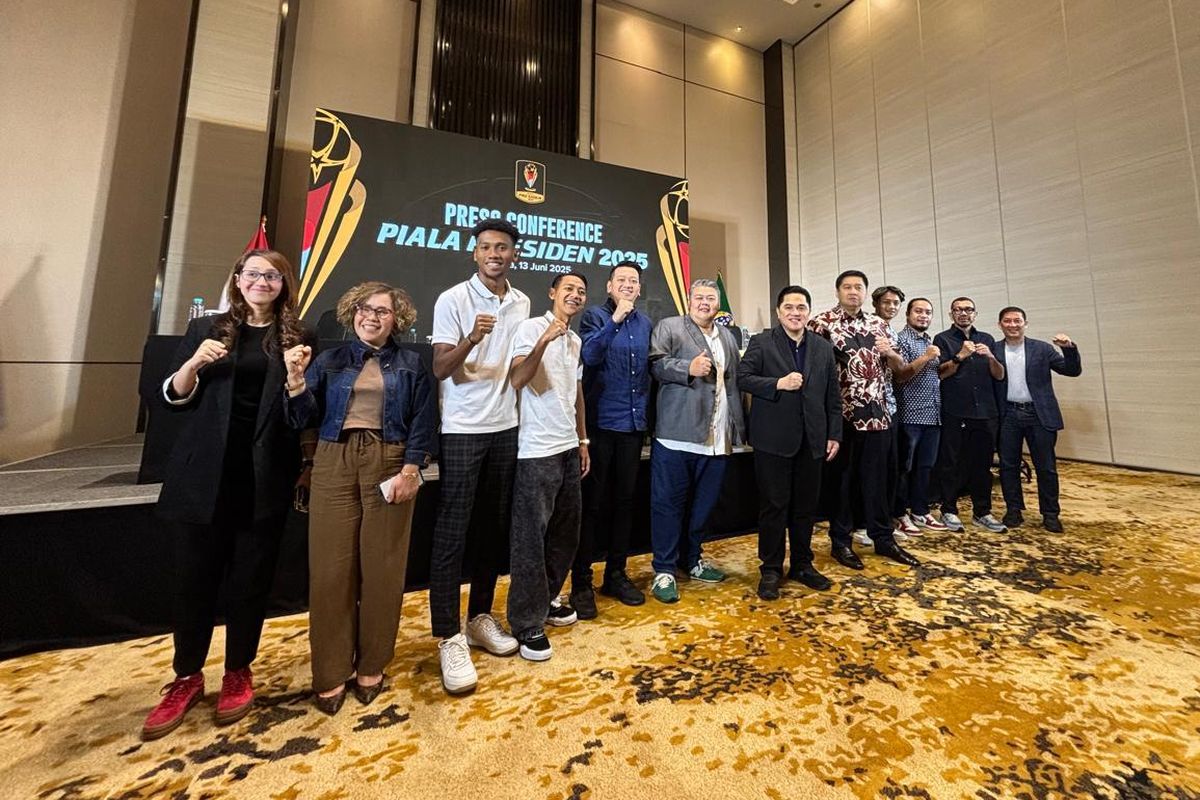 Konferensi pers Piala Presiden 2025 di Menara Danareksa membahas format baru dan skuad Indonesia All-Stars.