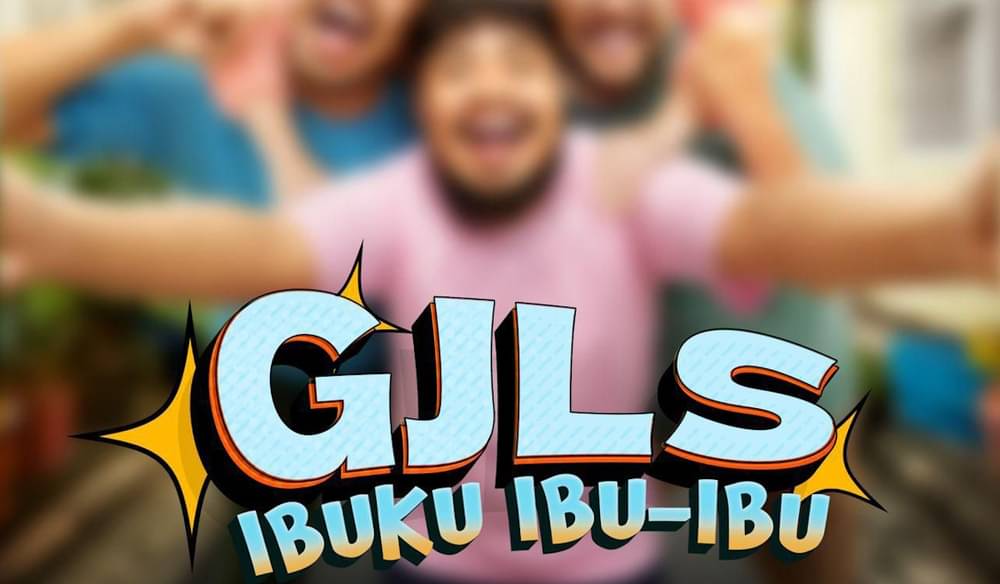 Poster film Ibuku Ibu-Ibu menampilkan trio GJLS dan karakter pendukung film komedi absurd ini.