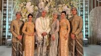Syifa Hadju mengenakan kebaya krem saat hadiri pernikahan Al Ghazali dan Alyssa Daguise