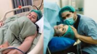 Thariq Halilintar Dan Aaliyah Massaid Menggendong Anak Pertama Mereka, Ahmad Arash Omara Tharia