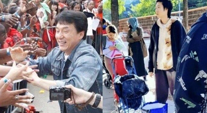 Etta Ng Mengenakan Jaket Biru Saat Mengantre Makanan Gratis Di Toronto