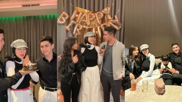 Fuji Bersama Keluarga Verrell Bramasta Dalam Pesta Ulang Tahun
