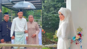 Gunawan Dwi Cahyo Dan Alya Saat Pernikahan Mereka Yang Diguyur Hujan Deras
