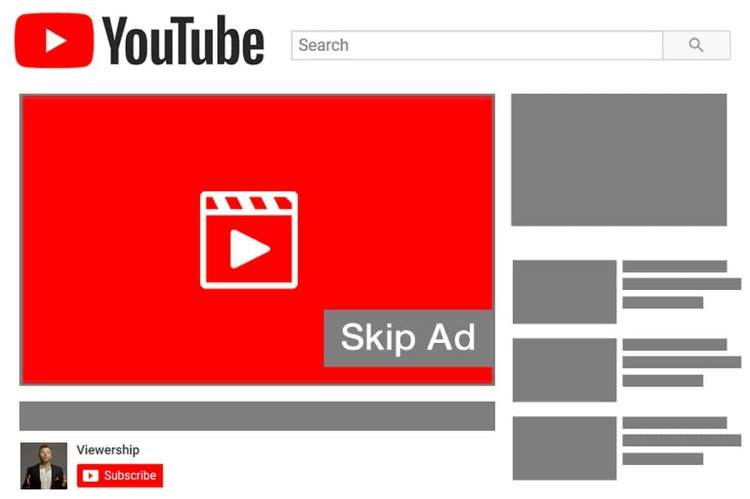Ilustrasi Tampilan Iklan Youtube