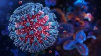 Ilustrasi Virus Covid 19 Varian Stratus Yang Menyebar Di Inggris
