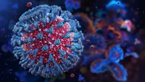 Ilustrasi Virus Covid 19 Varian Stratus Yang Menyebar Di Inggris