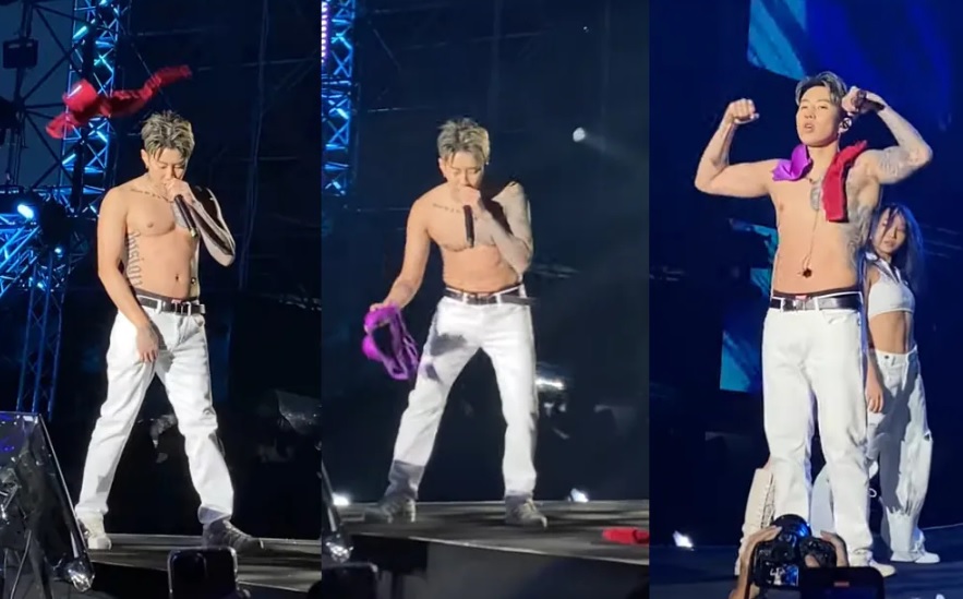 Jay Park Bertelanjang Dada Di Konser Jakarta Sambil Menggantung Bra Di Leher