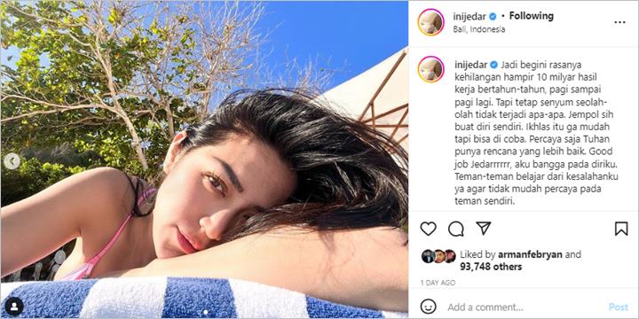 Jessica Iskandar Tegar Hadapi Penipuan Rp 9,8 Miliar