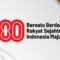 Logo Hut Ke 80 Ri Angka 80 Merah Putih Dengan Garis Infinity
