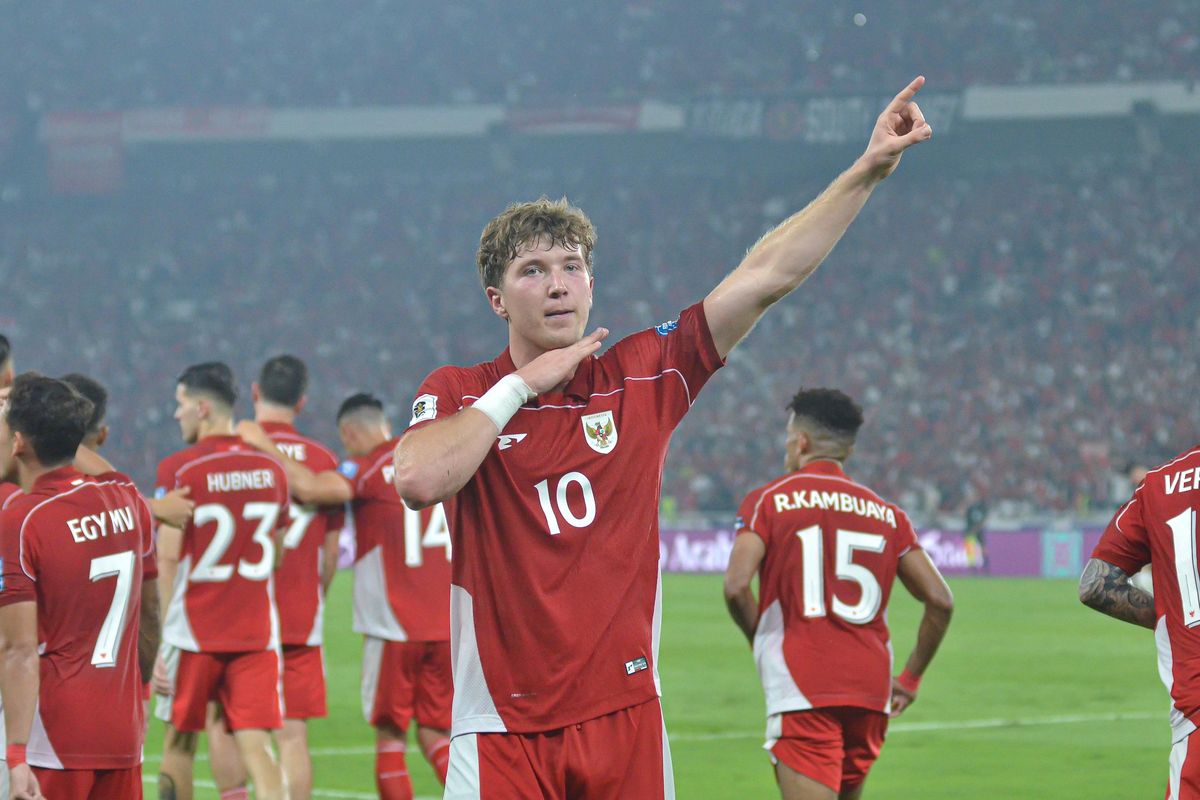 Perayaan Gol Pemain Timnas Indonesia Ole Romeny Dan Jay Idzes Dalam Laga Kualifikasi Piala Dunia 2026