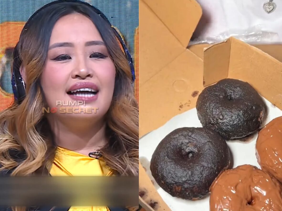 Pinkan Mambo Memegang Kotak Donat Viral Di Tengah Antrean Pembeli