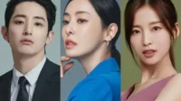Poster Drakor S Line Menampilkan Arin, Lee Soo Hyuk, Dan Lee Da Hee Dalam Nuansa Gelap