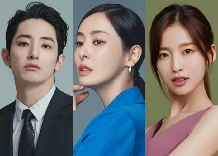 Poster Drakor S Line Menampilkan Arin, Lee Soo Hyuk, Dan Lee Da Hee Dalam Nuansa Gelap