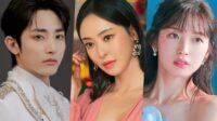 Poster Drama Korea S Line Dengan Arin Dan Lee Soo Hyuk Serta Simbol Garis Merah Di Atas Kepala