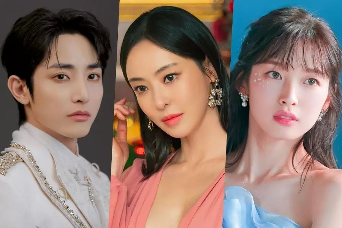 Poster Drama Korea S Line Dengan Arin Dan Lee Soo Hyuk Serta Simbol Garis Merah Di Atas Kepala