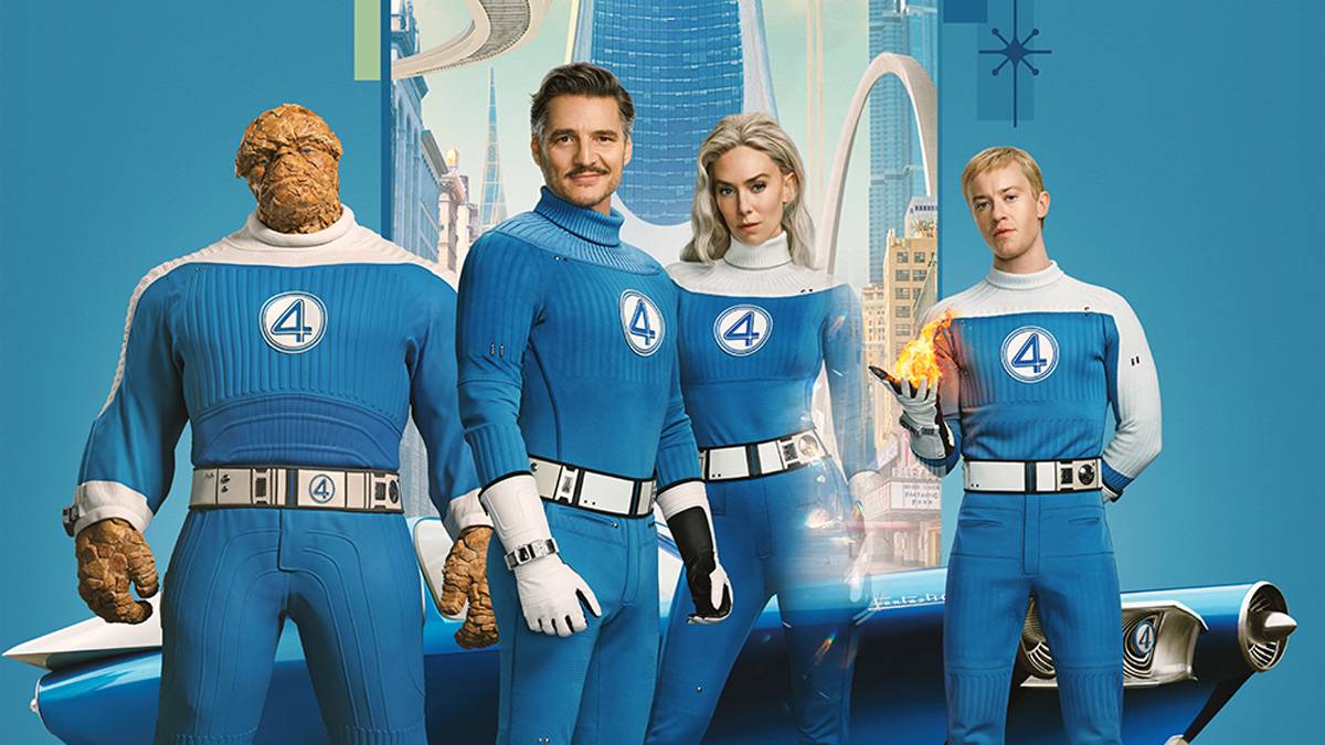 Poster Film Fantastic Four 2025 Dengan Nuansa Retro Dan Karakter Lengkap
