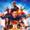 Poster Film Superman 2025 Dengan Siluet Pahlawan Terbang Di Langit Malam