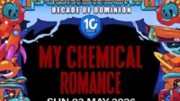 Poster Konser My Chemical Romance Untuk Hammersonic 2026 Dan Negara Asia Tenggara
