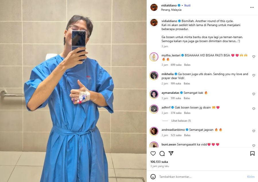 Vidi Aldiano Jalani Kemoterapi Dengan Tetap Tersenyum Di Penang