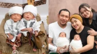Mpok Alpa tersenyum bersama anak kembarnya Mpok Alpa Tersenyum Bersama Anak Kembarnya