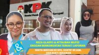 Reza Gladys dan suami saat konferensi pers, terlihat serius dan profesional Reza Gladys Dan Suami Saat Konferensi Pers, Terlihat Serius Dan Profesional