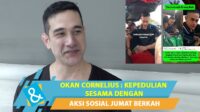 Okan Cornelius membagikan nasi bungkus kepada ojol Okan Cornelius Membagikan Nasi Bungkus Kepada Ojol
