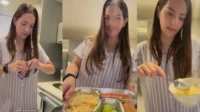 Nia Ramadhani memasak di dapur apartemen Singapura Nia Ramadhani Memasak Di Dapur Apartemen Singapura